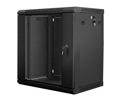 Szafa RACK LANBERG Szafa instalacyjna wisząca 19 12U 600X450mm czarna (drzwi szklane) WF01-6412-10B